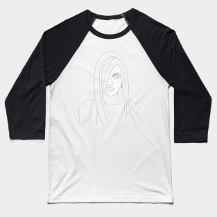 Pretty girl - portrait sketch drawing Baseball T-Shirt